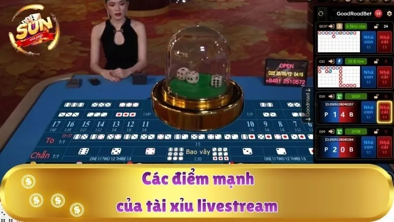 Các điểm mạnh của tài xỉu livestream