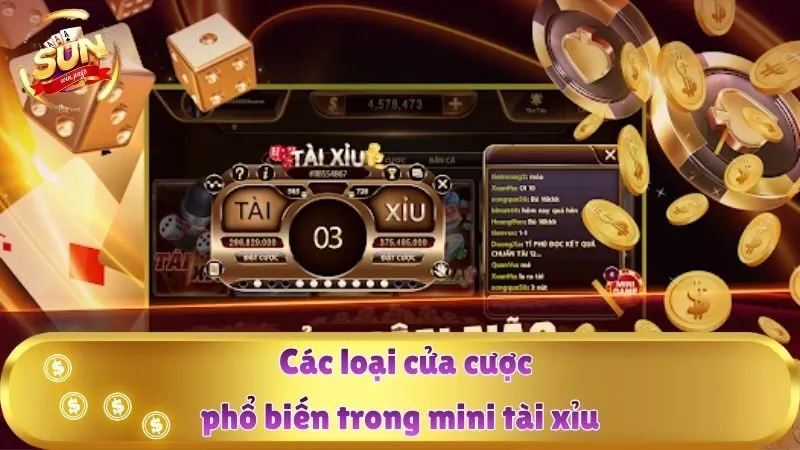 Các loại cửa cược phổ biến trong mini tài xỉu
