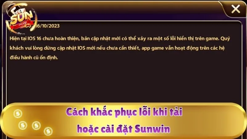 Cách khắc phục lỗi khi tải hoặc cài đặt Sunwin