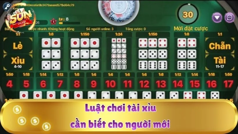 Luật chơi tài xỉu cần biết cho người mới