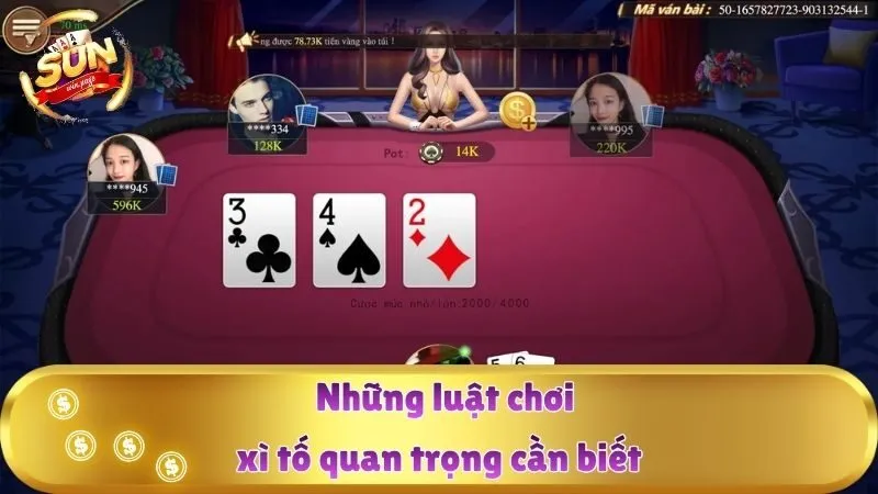 Những luật chơi xì tố quan trọng cần biết