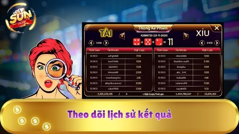 Theo dõi lịch sử kết quả